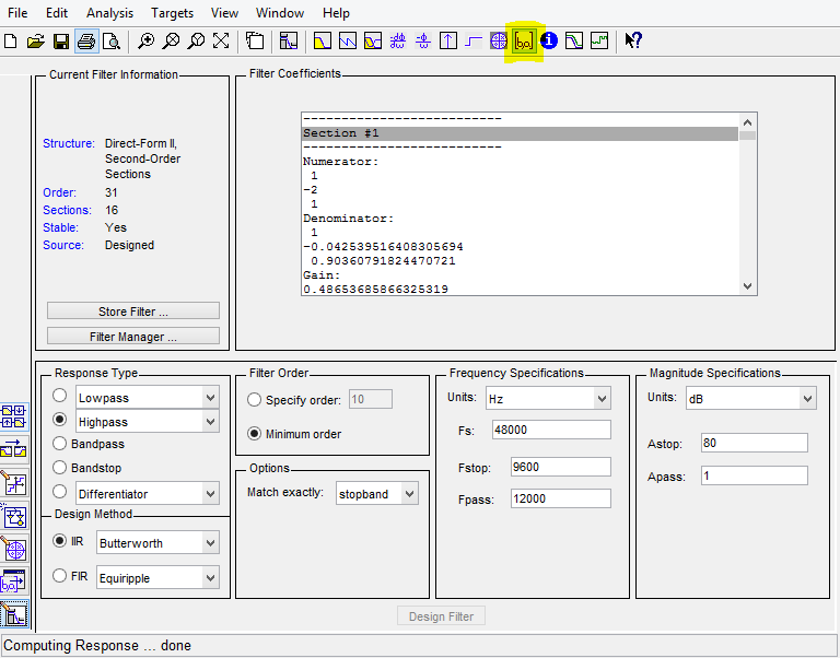 Matlab Filter Design & Analysis Tool Matlab Filter Design & Analysis Tool