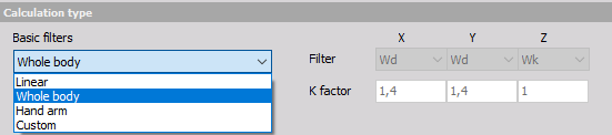 Different calculation types in Dewesoft HBV module Different calculation types in Dewesoft HBV module