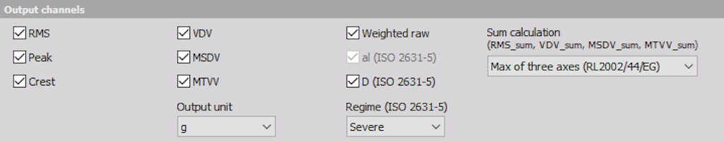 Output channels from HBV module