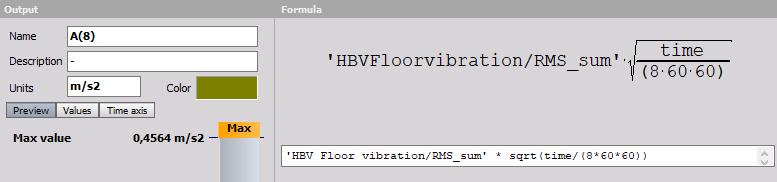 Daily vibration exposure for floor vibration Daily vibration exposure for floor vibration