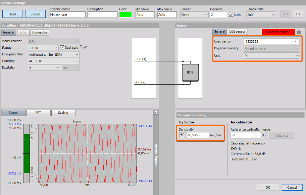 Sensitivity of a sensor is written from TEDS