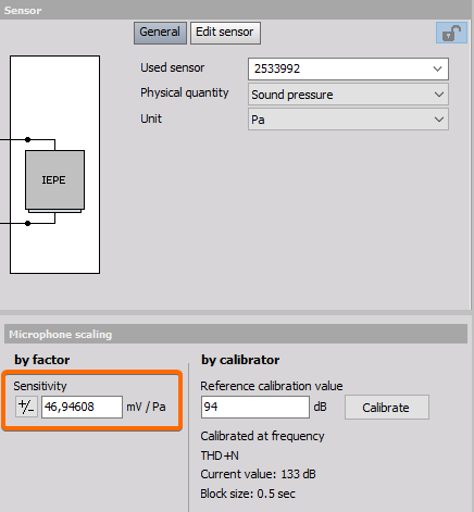 Calibration of a microphone with TEDS Calibration of a microphone with TEDS