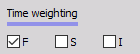 Time weighting options Time weighting options