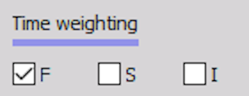 Time weighting options