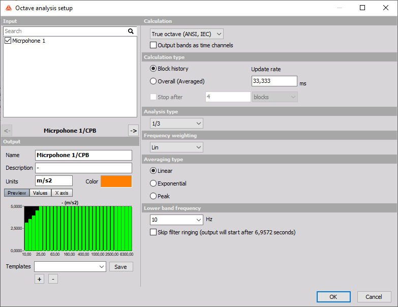 Octave analysis math setup Octave analysis math setup