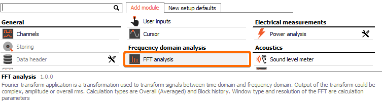 Adding FFT analysis module Adding FFT analysis module