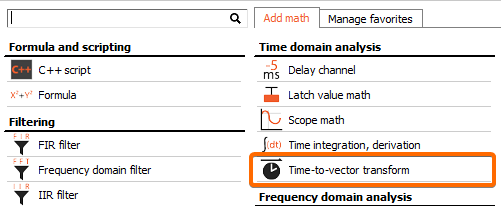 Adding new math Time-to-vector transform Adding new math Time-to-vector transform