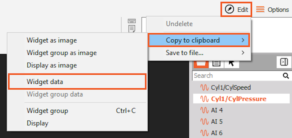 Copy CEA scope data