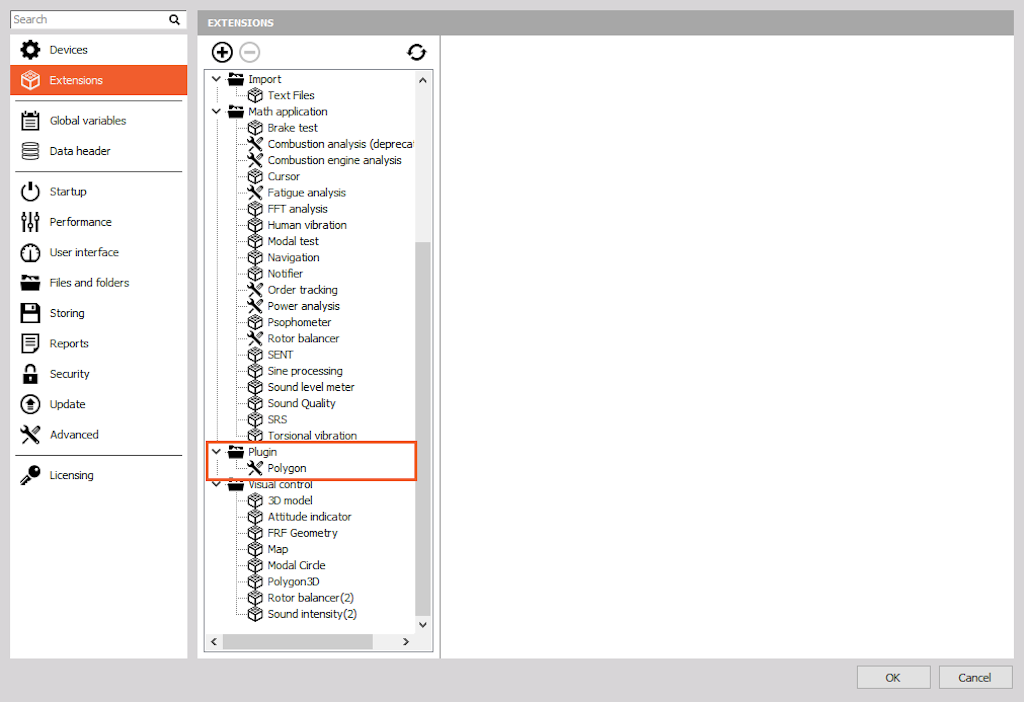 Polygon plugin is now enabled inside Dewesoft X