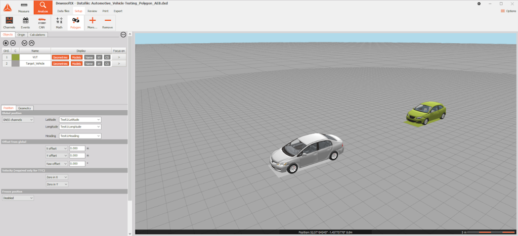 Polygon setup view Polygon setup view
