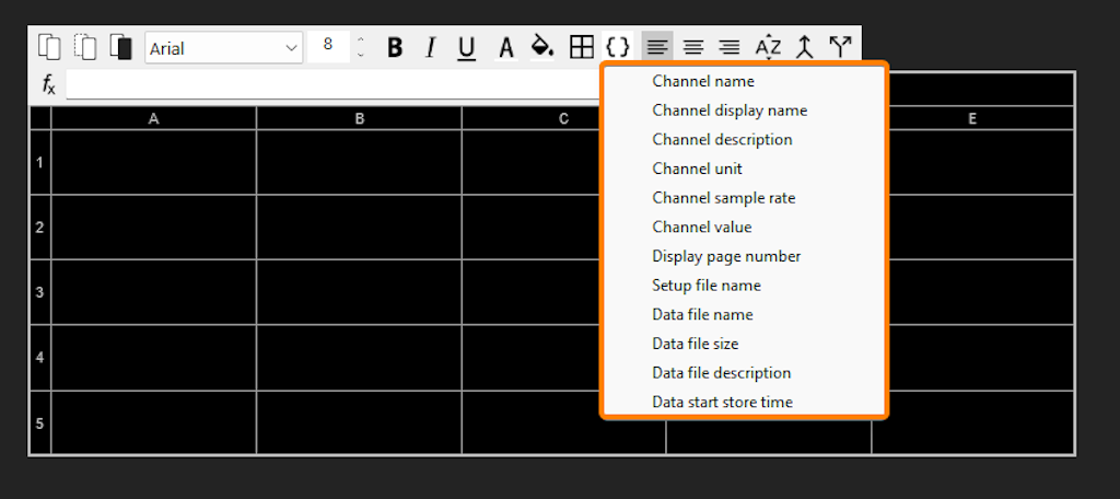 Spreadsheets widget: Expressions