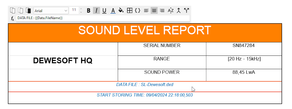 Spreadsheets widget