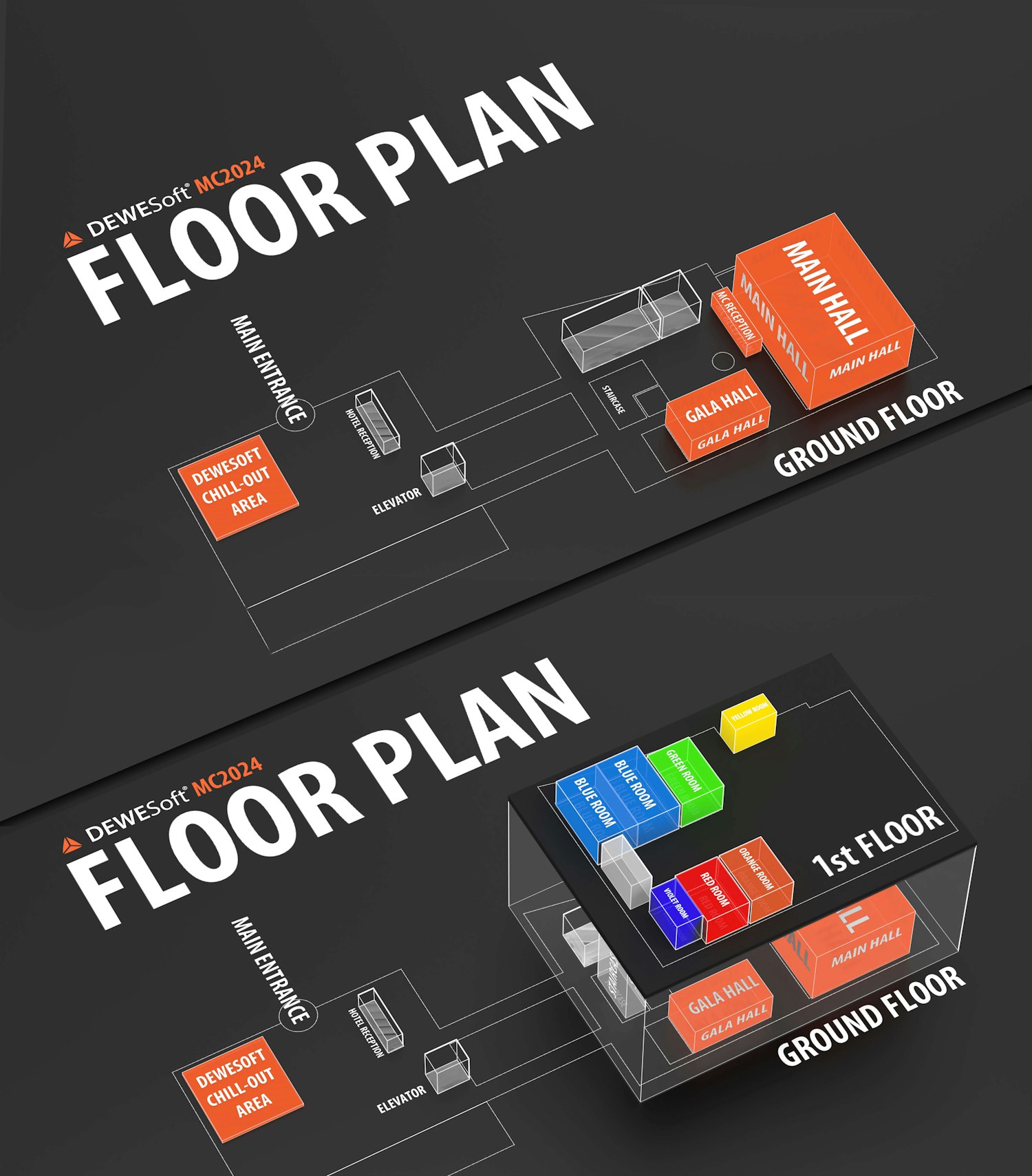 Measurement Conference 2024 floor plan in Termana Laško conference centre