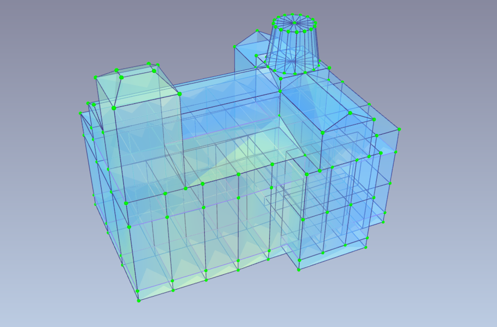 Figura 10. La geometria della cupola per l'analisi modale.