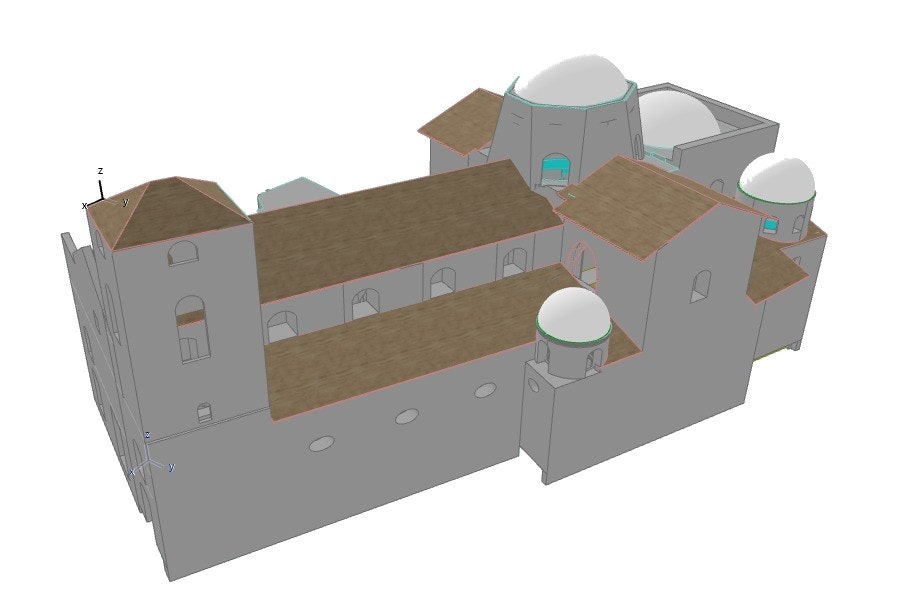 Figura 3. Ricostruzione digitale del Duomo di Crotone.