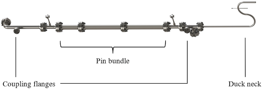 Figure 3. Experimental test section rendering.