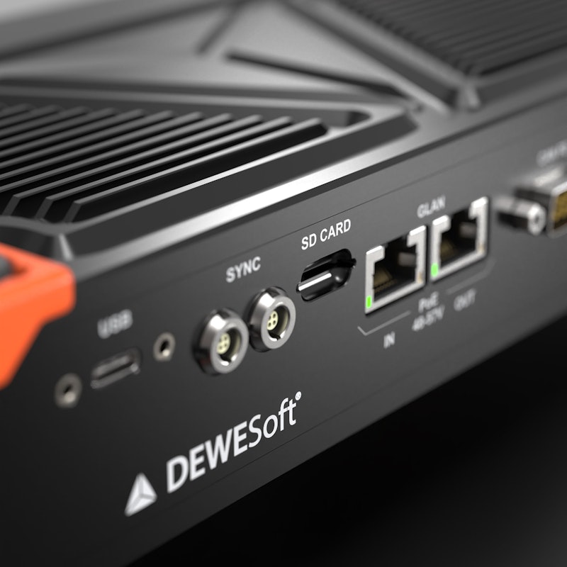 SD card slot for data reciording storage on SIRIUS X DAQ systems