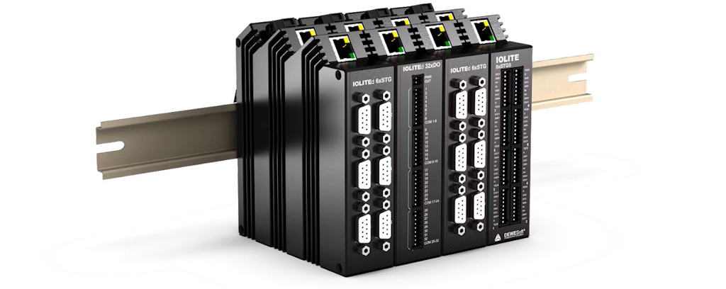 DIN rail mounting IOLITE modules from Dewesoft