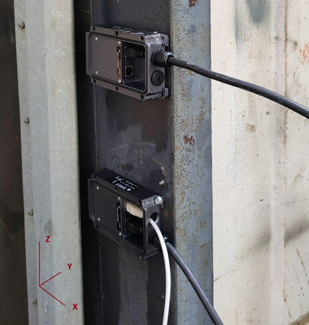 Figure 4. We installed IOLITEiw-3xMEMS-ACC-8g-T modules to perform the first adhesive test.