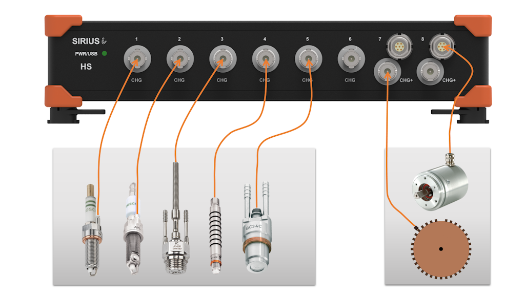 Connecting sensors to SIRIUS DAQ device for Combustion Analysis purposes
