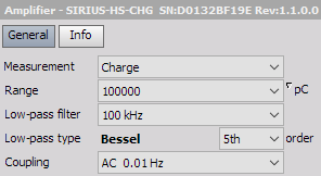 Amplifier setup for SIRIUS with CHG inputs Amplifier setup for SIRIUS with CHG inputs