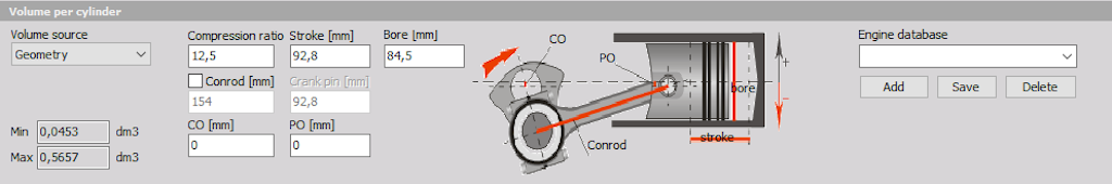 Volume per cylinder definition