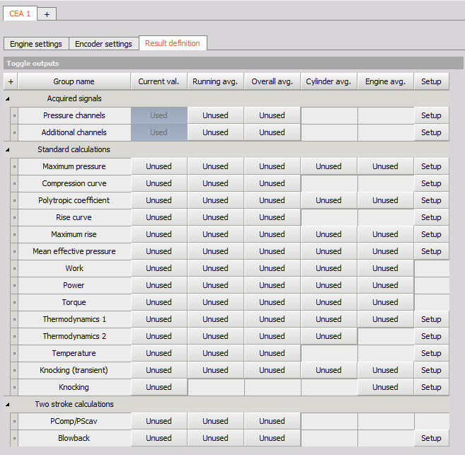 Result definition in DewesoftX Result definition in DewesoftX