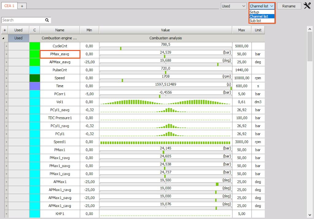 Changing channel names in the CEA module
