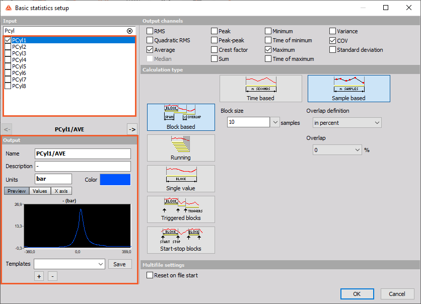 Output channels of the angle based statistics are vector channels Output channels of the angle based statistics are vector channels