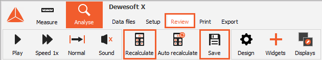 Recalculate results Recalculate results