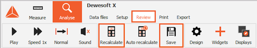 Recalculate results