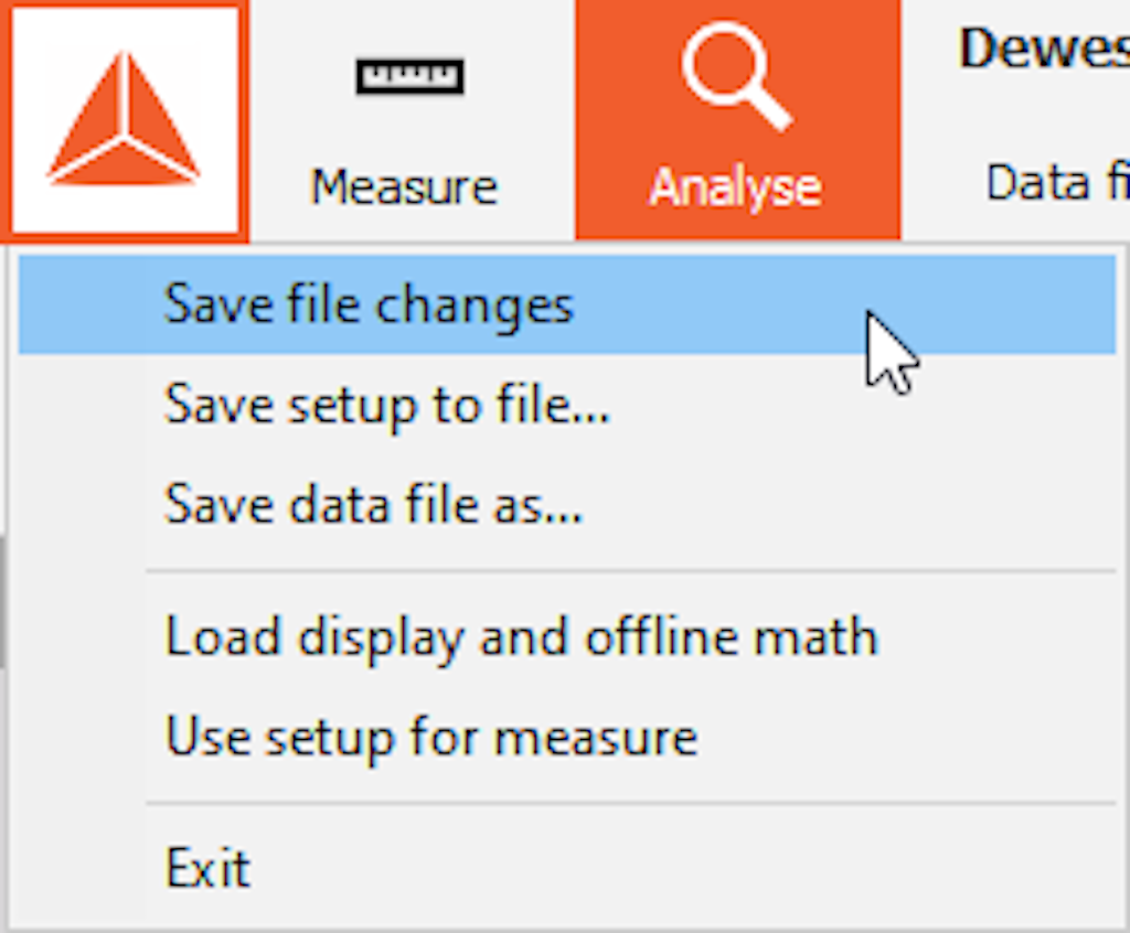 Saving file changes