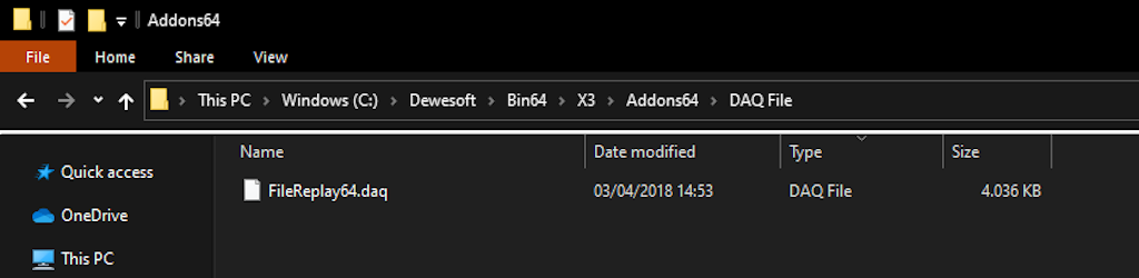 Download and place FileReplay file in the proper folder