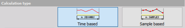 Time based and Sample based options for calculation Time based and Sample based options for calculation