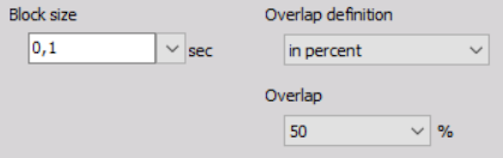 Overlap definition window