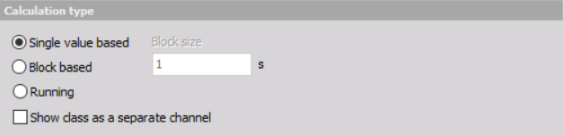 Calculation type window for Classification Calculation type window for Classification