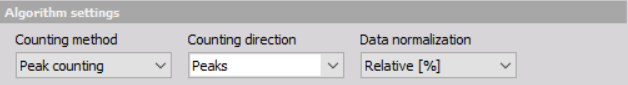 Algorithm settings Algorithm settings
