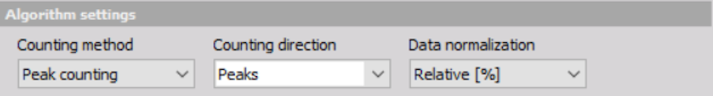 Algorithm settings