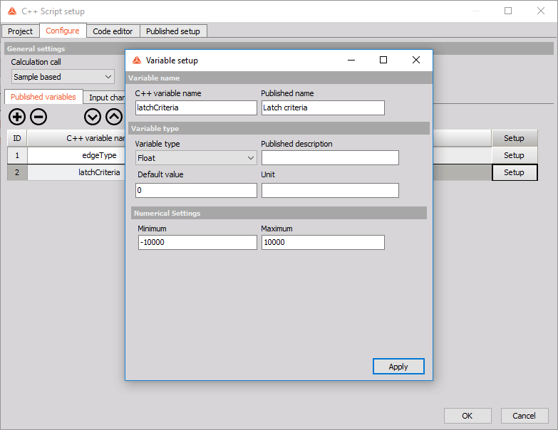Define minimum and maximum numerical value Define minimum and maximum numerical value
