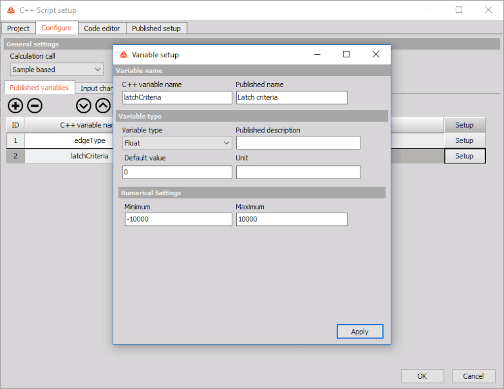 Define minimum and maximum numerical value