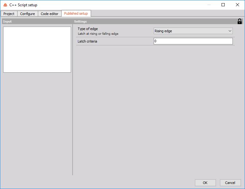 Two published variables are now seen in the Published setup tab Two published variables are now seen in the Published setup tab