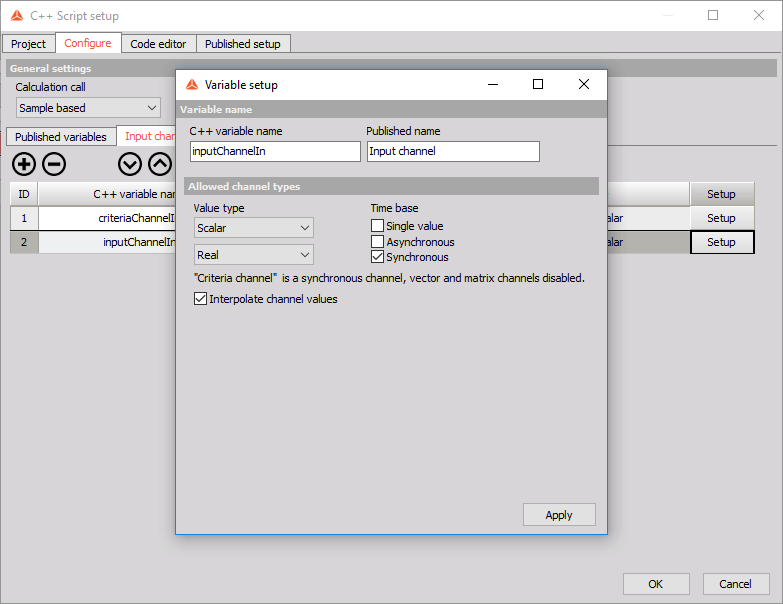 Create another Input channel 'inputChannelIn' and set it up as shown Create another Input channel 'inputChannelIn' and set it up as shown