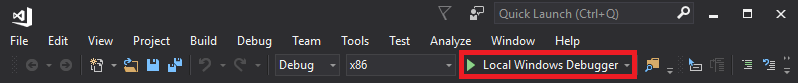 Press the start button in the Visual Studio's main toolbar Press the start button in the Visual Studio's main toolbar