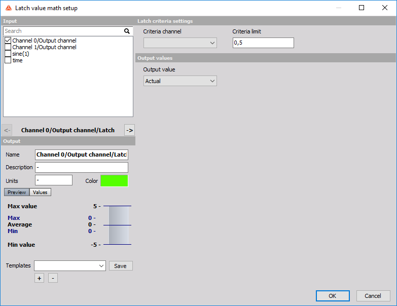 Create the UI for Latch math by opening Latch value math settings Create the UI for Latch math by opening Latch value math settings