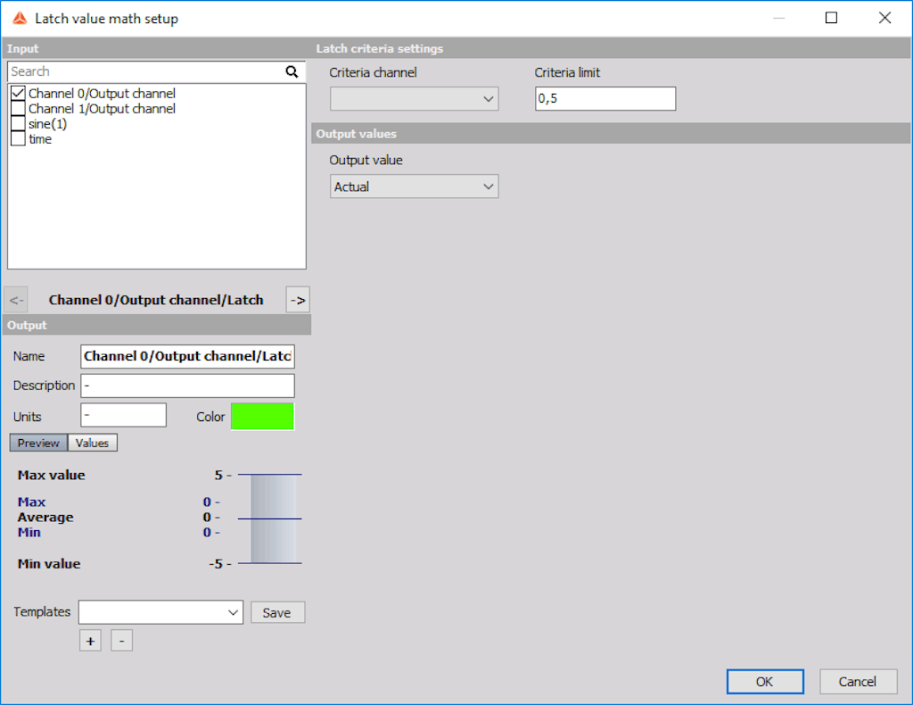 Add Latch value math in the Measure mode