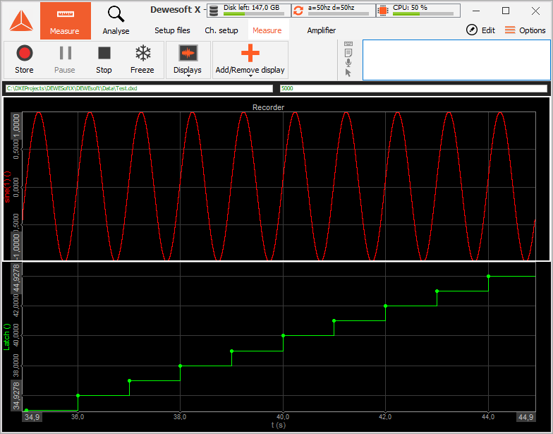 Go to Measure tab and preview latch calues Go to Measure tab and preview latch calues