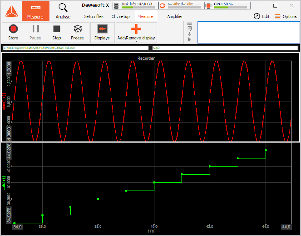 Go to Measure tab and preview latch calues