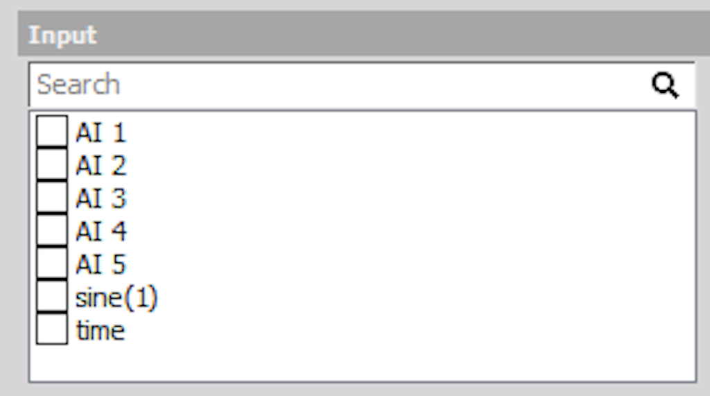 You can choose more than one input channel by checking the checkboxes