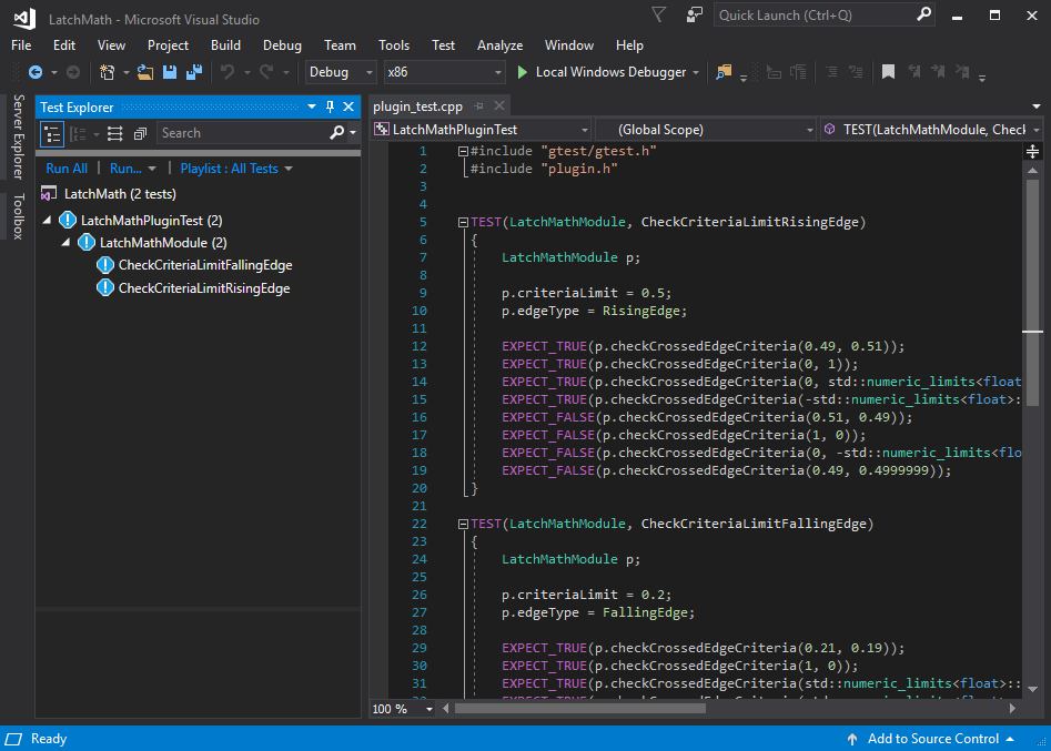 Use Visual Studio's Test Explorer to run and see the results of our unit tests Use Visual Studio's Test Explorer to run and see the results of our unit tests