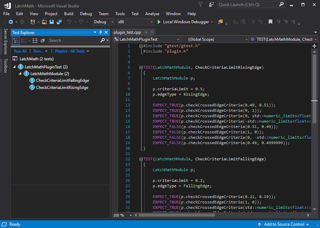 Use Visual Studio's Test Explorer to run and see the results of our unit tests